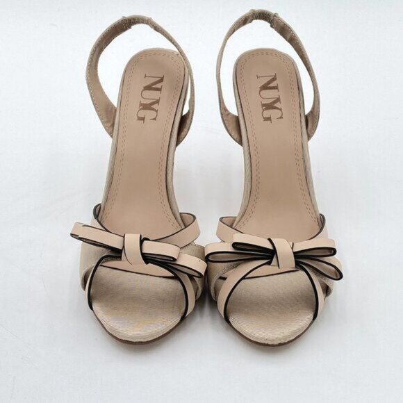 Women's Slingback Heeled Sandals Slip On Stiletto Heels Open Toe High Bow - Picture 3 of 7